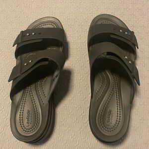 Black Crocs sandals